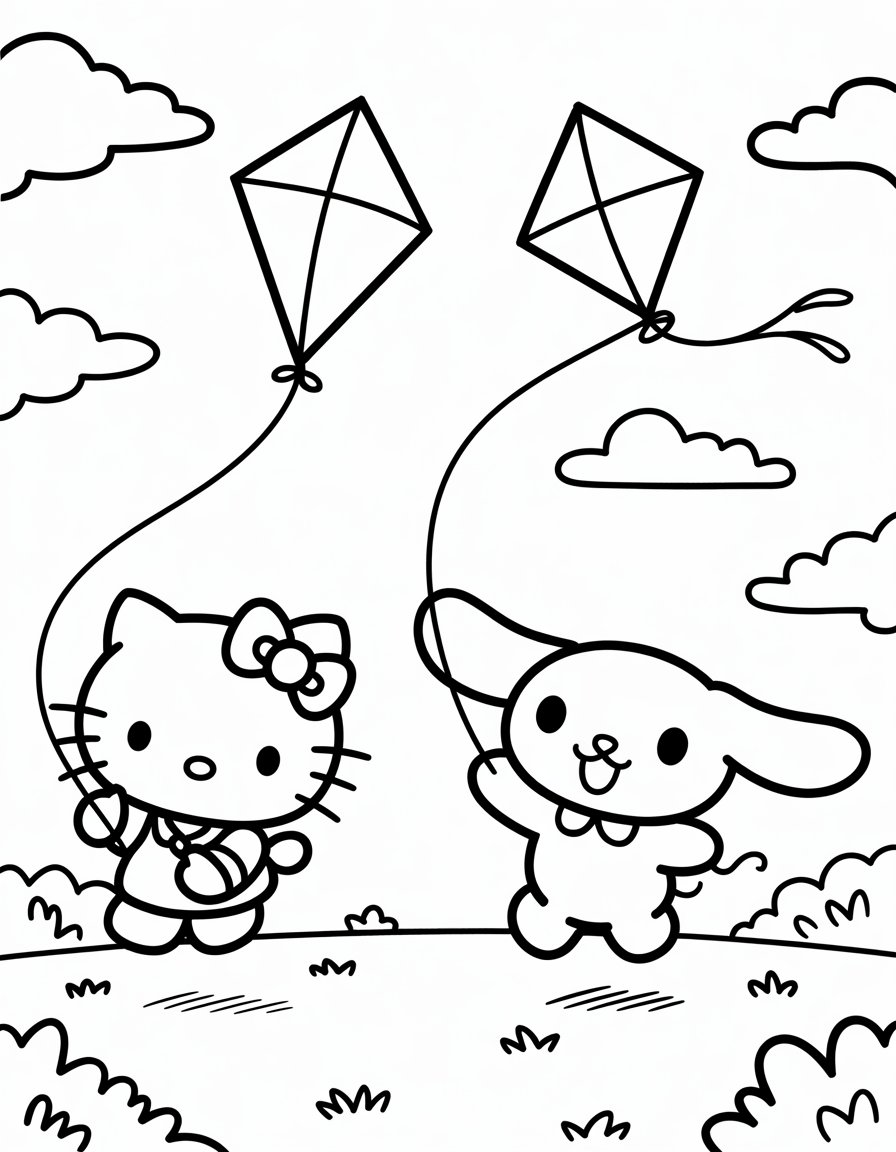 Hello Kitty and Cinnamoroll